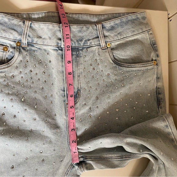 Generation Love Janet Crystal Denim Jeans  pants Women size 31 Light Blue NWT - Picture 9 of 11